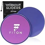 FitOn Core Sliders with Mesh Pouch – Dual-Sided Workout Sliders Disc for Foot Strength, Ab Exercise, Pilates Equipment, Glutes & Yoga – Home Fitness Workout Equipment for Carpet & Hard Floors – Purple