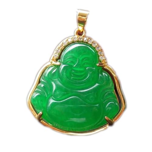 Collier Bouddha en jade vert naturel et argent S925 pour yoga et méditation quotidienne