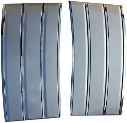 Air Side Fender Vents Grille Silver with Chrome Accents Compatible For 2013-2021 Range Rover L405