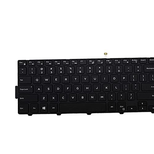 Homyl Teclado de notebook com retroiluminação compatível com Dell Inspiron 15 3000 3541 3542 5000 15