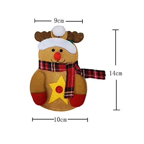 BESTOYARD – Suporte de mesa de Natal com bolsos para facas, garfos, boneco de neve, Papai Noel, deco