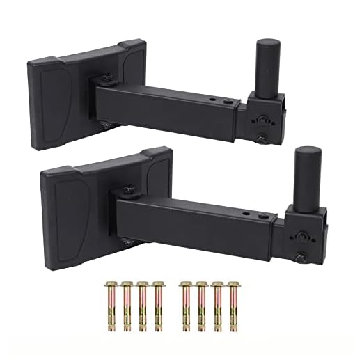 Howonder HD-339 Heavy Duty Speaker Wall Mounts,Hold up to 100lbs, Speaker Wall Mount Bracket Design for Professional Audio PA Speakers ，Screw Hidden (2 Packs Black)