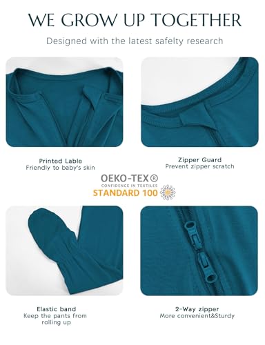 Long Sleeve Baby Footies Bamboo Rayon Romper Infant Double Zipper One-Piece Clothes Boys Girls Outfits2