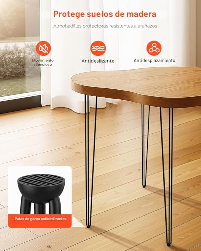 Patas para banco y escritorio Happybuy de horquilla negra con triple varilla de acero 5