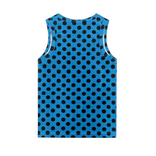 PinUp Angel Girls Tank Tops Cute Vintage Polka Dots Pattern Tops for Kids Athletic Dance Basic Top2