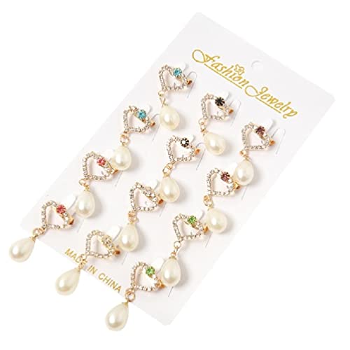 XIANJUN Broche en forme de cœur avec strass et strass Cover