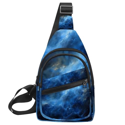 Sac à dos à bandoulière pour voyage et randonnée au motif nébuleuse