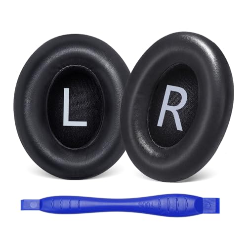 Aurivor Almohadillas de piel de cordero para auriculares Bose con cancelación de ruido (NC) 700, fundas de repuesto de piel auténtica con piel suave al tacto, espuma viscoelástica de aislamiento de