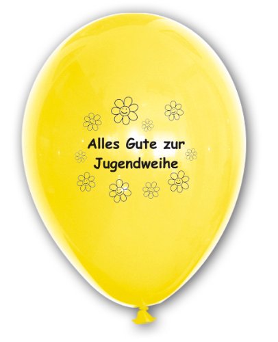 10 Luftballons 'Alles Gute Zur Jugendweihe' – Fuchsia & Weiß, Ca. 30 Cm, Mit Helium Geeignet