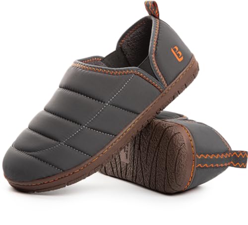 LongBay Pantofole da Esterno per Uomo con Memory Foam Scarpe da Campeggio Nylon Antiscivolo per Interni ed Esterni