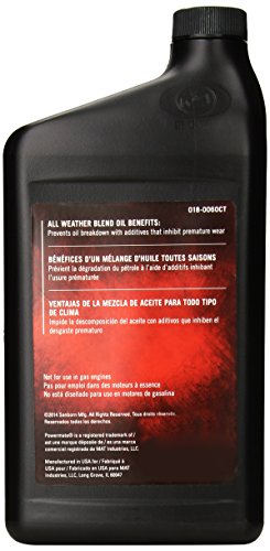 Powermate 018-0060CT Air Compressor Oil, 1-Quart