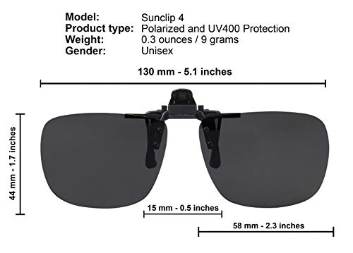 Success Eyewear Clip On Sunglasses Flip Up Polarized Sunglasses Clip onto Eyeglasses Over Prescription Glasses Case Included2
