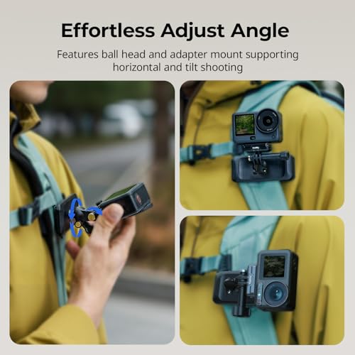 Image of SmallRig Magnetic Backpack Strap Clip Mount for GoPro Hero 13 /12 /11 /10, for DJI Osmo Nano Action 6 /5 Pro /4 /3 /Pocket 3, for Insta360 X5 /4 /3 /Ace Pro 2, with Ball Head Adapter Base Mantis Hook - 5722 | Adapter Base for DJI Osmo Nano /Action 6 /5 Pro /4, for Insta360 X5 /4 /3 /Ace Pro 2 /Go Ultra, for GoPro 13 /12 /11, for AKASO - 5722