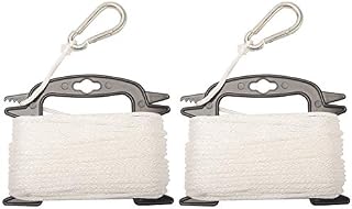 NovelBee 2 Pack of 3/16 Inch x 75 Feet Solid Braid Nylon Anchor