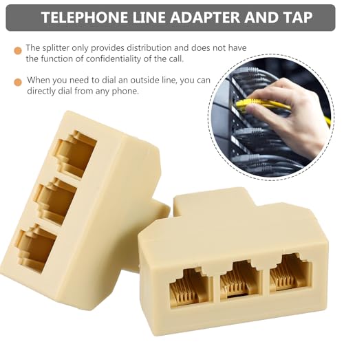 Divisor de línea telefónica Mikinona adaptador hembra hembra y conector splitter de señal 3