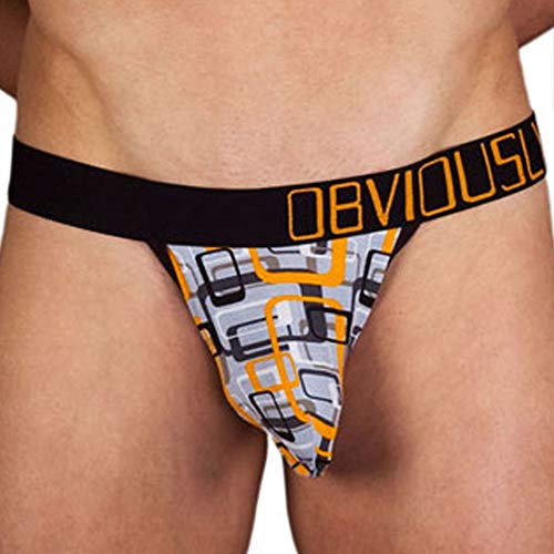 Obviously Men's Meh Geometric Bikini Orange-M