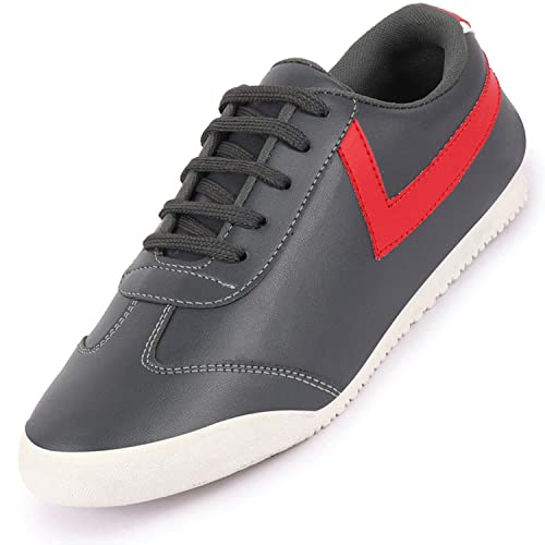 Image of FAUSTO Men's Lace-Up Classic Striped Sneakers Casual Shoes