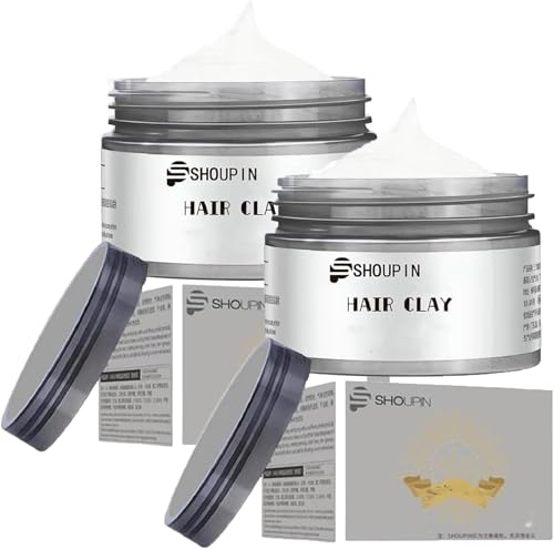 【髪染め】ふんわりヘアカラークリーム、SHOUPIN Color Hair メンズ レディース 男性用毛染め 簡単カラーリング/髪を傷めない/いい香り/オシャレな発色 発色しやすい お手入れ簡単(2個) (ホワイト)