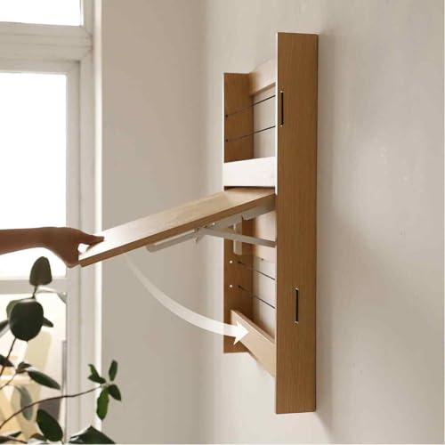 Table murale pliante 41,5x63 cm bureau flottant compact pour petit espace - 3