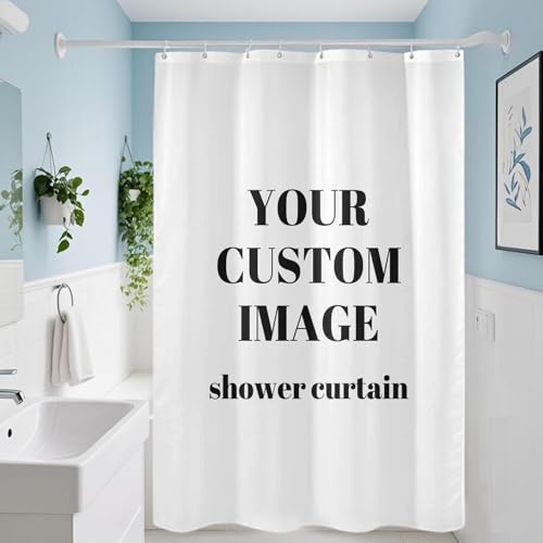Rideau de douche personnalisable en sergé de polyester 145x200cm