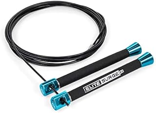 Elite SRS, Surge 3.0 Professional Speed Rope for Double Unders - Patented Dual Bearing Ultra Light-Weight Handle for Premium Spin Control and Kink-Resistant Cable for the Ultimate Speed Jump Rope