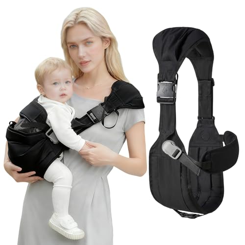 JKFIPKHI Baby Sling Carrier Baby Carrier Newborn to Toddler Adjustable Lightweight Toddler Carrier 25-60 lbs Ideal for Home Shopping and Travel