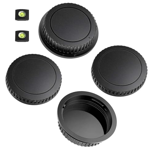 Image of Front Body Cap and Rear Lens Cap Cover for Canon EOS 4000D 2000D 1300D 1200D 1100D 800D 760D 750D 600D 250D 200D, EOS 90D 80D 77D 70D,5D Mark IV/III/II, for More Nikon D7500 D7200 D7100 D7000