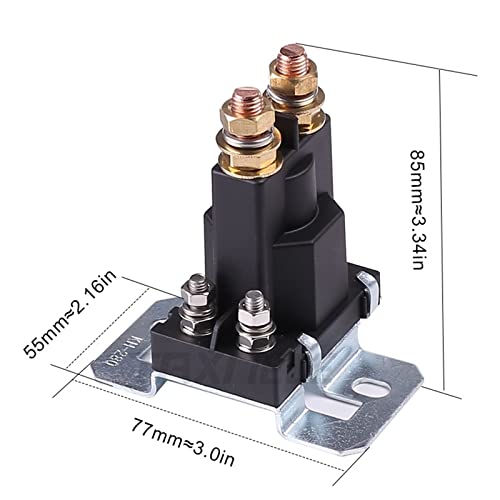 Relé de alta corriente 500A 12V e interruptor de arranque para batería dual de coche 3