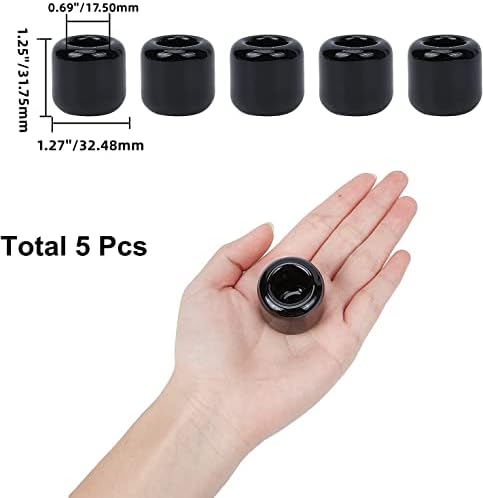 AHANDMAKER 5 Pcs Ceramic Chime Candle Holder Set, Black Ritual Spell Candle Holders Great for Casting Chimes, Rituals, Spells, Vigil, Witchcraft, Wiccan Supplies & More