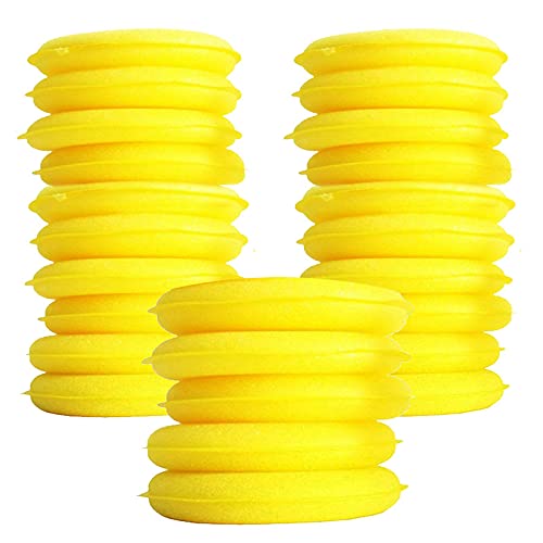 Image of CAR SAAZ Premium Foam Polishing Sponge for Vehicles | Car Polish Applicator | Durable & Washable, Ultra-Soft Applicator Sponge (Pack of 25 Pcs)