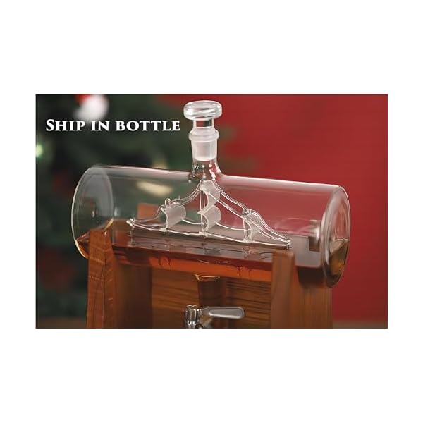 Jillmo Decanter, 1250ml Whiskey Decanter Set with 2 Whiskey Glasses