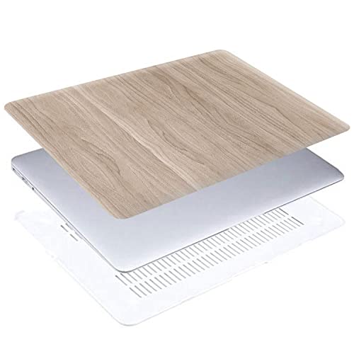Coque MacBook Pro 13 grain de bois étui rigide élégant avec protège-clavier