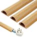 Produktbild INCETUE Kabelkanal holzoptik für Boden, Kabelschacht rund selbstklebend, Kabelkanäle flach zum verstecken Kabels, PVC Kabelleiste fußboden 3x1.2x30cm x 13Stk. - Hellbraun