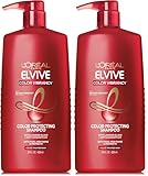L'Oreal Paris Elvive Color Vibrancy Shampoo, 28 Fl Oz, Pack of 2 | For Color Treated Hair | Color Protection | With Linseed Elixir | High Shine
