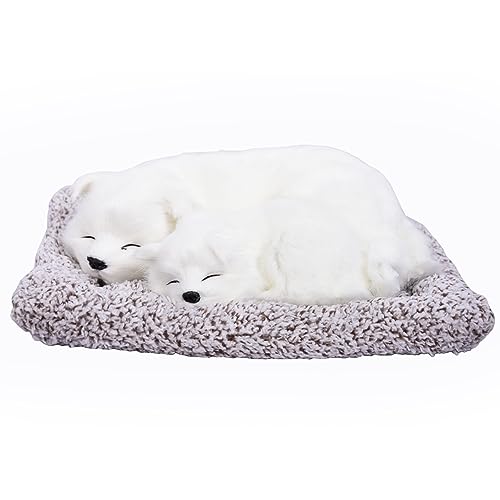 Image of MOTOZOOP Car Dashboard Puppy car Accessories car Interior Decoration Home Decor, Office Decor Large Pure White (28 X 23 CM)