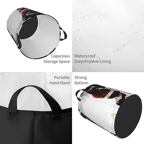 Panier à linge rond imperméable panier de rangement circulaire vêtements - 5