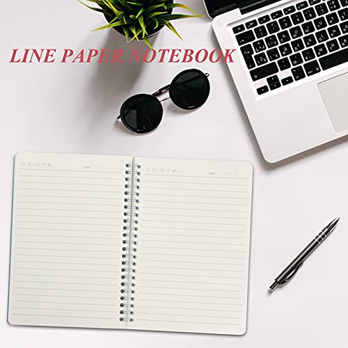 Songaa [4 Pack] Spiral Notebook, A5 Size College Ruled Notebooks, PP Hardcover Spiral Notebook Ruled Lined Journal Notebook Bulk, 80 Sheets / 160 Pages Spiral Bound Notebook (5.7"x image 6