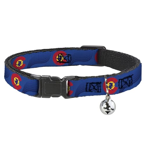 Collar para gato con cierre breakaway seguro Buckle-Down mediano blanco 2