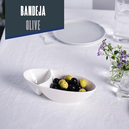 Miniatura 6 de Lacor - 61244 - Bandeja Olive De Porcelana, 19x9 Cm, Apta Para Horno, Microondas Y Lavavajillas, Ideal Para Servir Aperitivos Y Salsas, Diseño Elegante Y Duradero