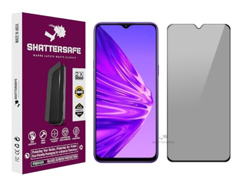 Image of Anti-Spy Privacy Tempered Glass For Realme 5 / 5i / 5s / C3 / C11 / C11 2021 / C12 / C15 / C20 / C21 / C21Y / C25 / C25S / C25Y / C30 / C30s / C31 / C33 / C35 [Pack of 1].Easy Installation