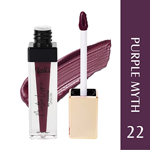 Image of Glam21 Matte Lippie No Transfer Lip Gloss | Lightweight and comfortable| Creamy Matte Formula - 4 gm | Purple Myth-22