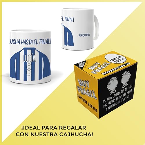 mundohuevo Taza Personalizada Espanyol | Tazas de Desayuno Fútbol | Regalo Original para Verdaderos Periquitos | Cosas de Fútbol para Niños | Regalos Camisetas Futbolistas Mundial (RCD Espanyol)