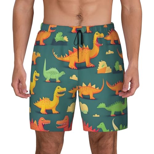 Short de bain pour homme motif dinosaure séchage rapide maillot