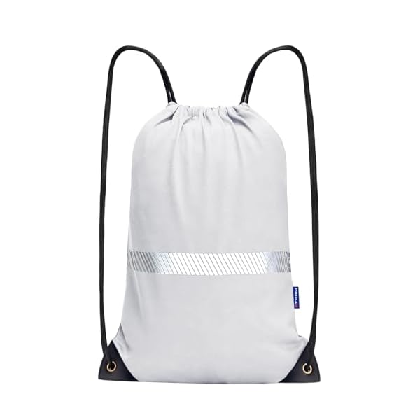 AYKRM White Drawstring Backpack Bag work Sackpack
