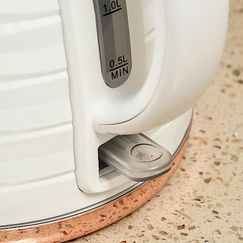 HOMCOM Kettle and Toaster Sets, 3000W 1.7L Rapid Boil Kettle & 4 Slice Toaster with 7 Browning Controls, Defrost, Reheat and Crumb Tray, UK Otter Thermostat, Cream White - Image 8