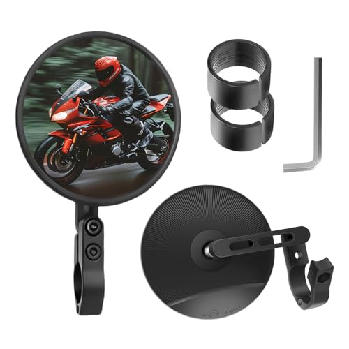 Rétroviseur Moto d'Extrémité de Guidon Rond Moto Quad Ebike