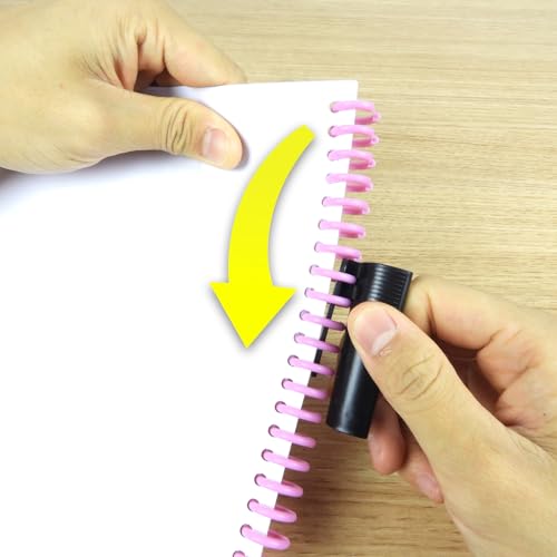 Reliure à clic de 1,27 cm Rayson rose, baguette de reliure amovible