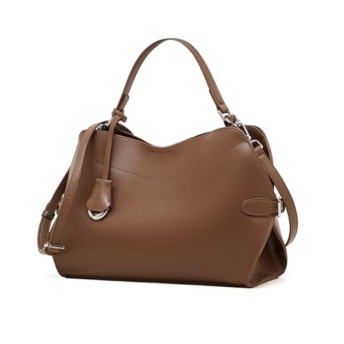 5% off - Genuine Leather Tote Bag for Women, Large Capacity Handbags Crossbody Bag with Removable Adjustable...