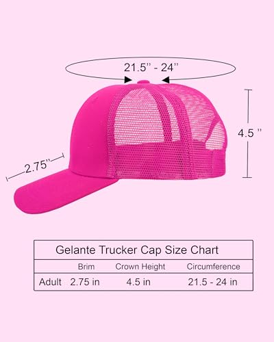 Image of Gelante Mesh Trucker Baseball Cap Snapback Hat Structured Front Panel