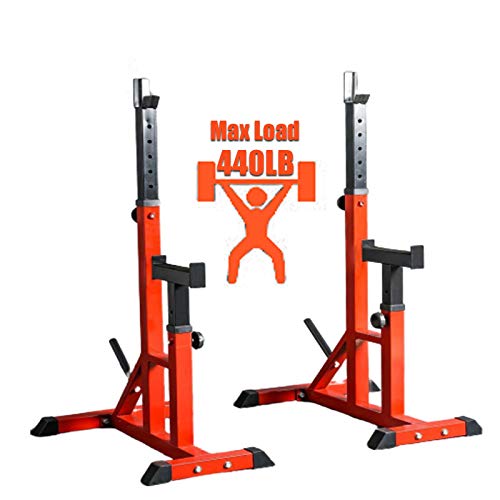 ZGCQ Soporte de Barra Estante de Peso Ajustable Squat Rack En Altura Entrenar Pecho Abdominales, Ajuste Bench Press Rack Weight Rack para Gimnasio En Casa Ejercicio FíSico